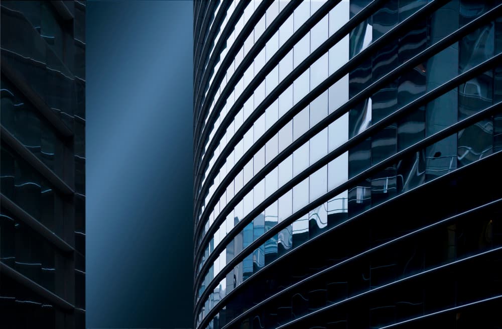 Sleek Blue Architecture by Greetje van Son — canvas wall art