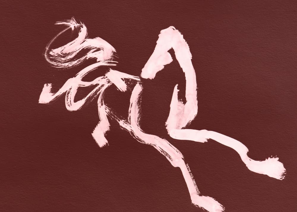 Abstract Galloping Horse by Santhosh ch — canvas wall art