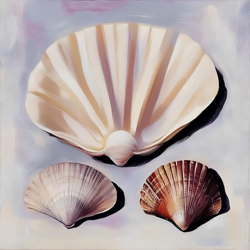 Soft Scallop Shells by Avanesova Elena — canvas wall art