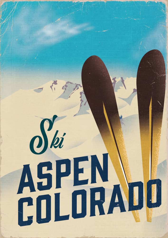 Ski Aspen Colorado by Nicholas — canvas wall art