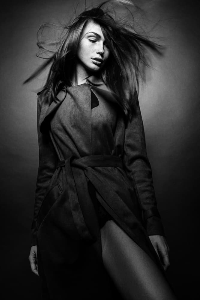 Elegant Woman Windswept Hair by Martin Krystynek MQEP — canvas wall art