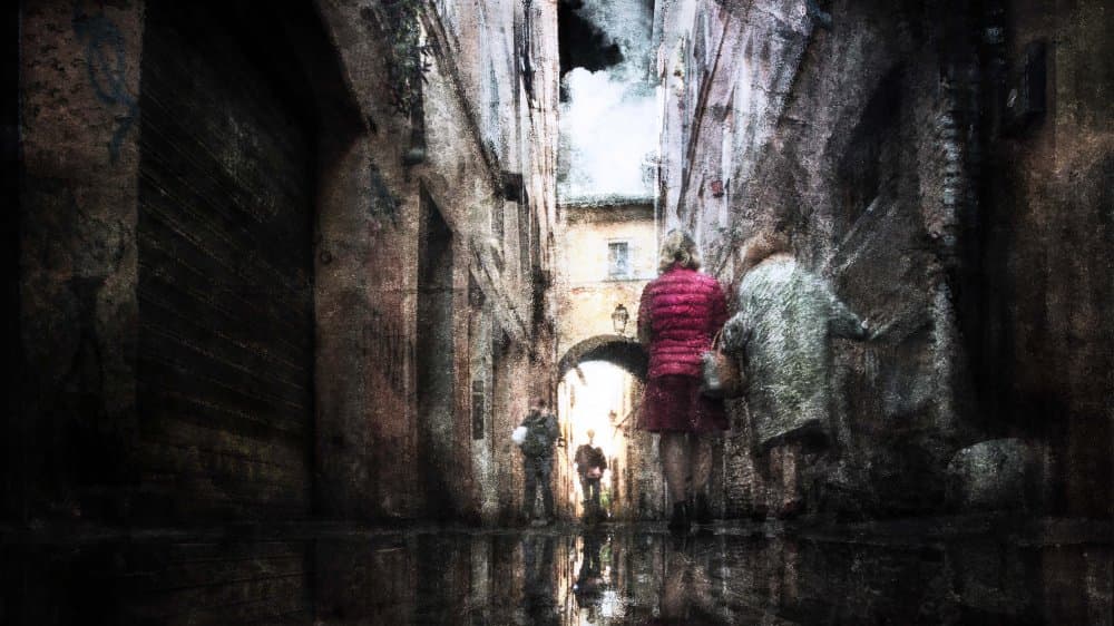 Moody European Alley by Nicodemo Quaglia — canvas wall art