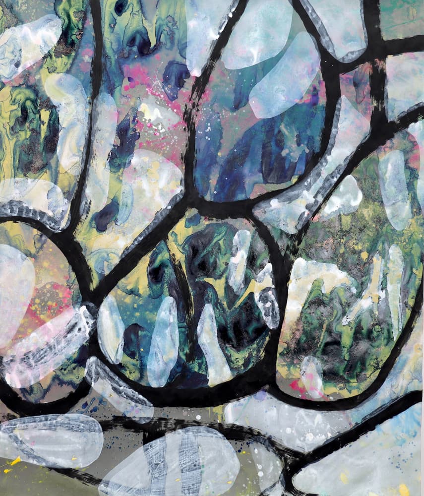 Vibrant Fluid Organics by POOVI ART — canvas wall art