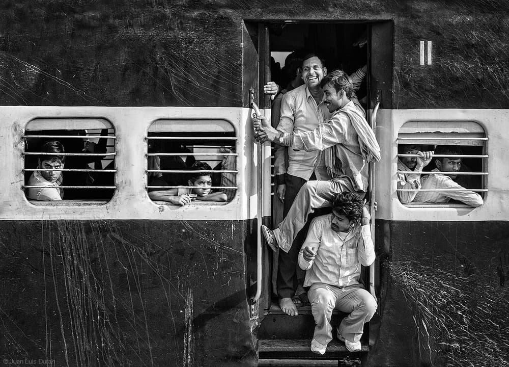 Happy Train Travel by Juan Luis Duran — canvas wall art