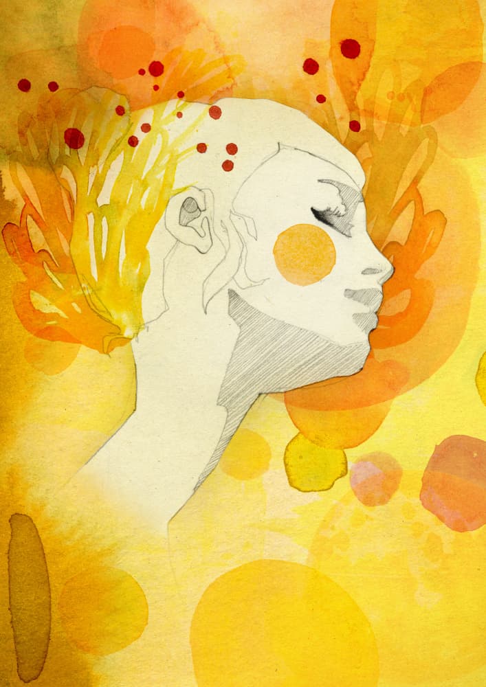 Radiant Serene Profile by Ekaterina Koroleva — canvas wall art