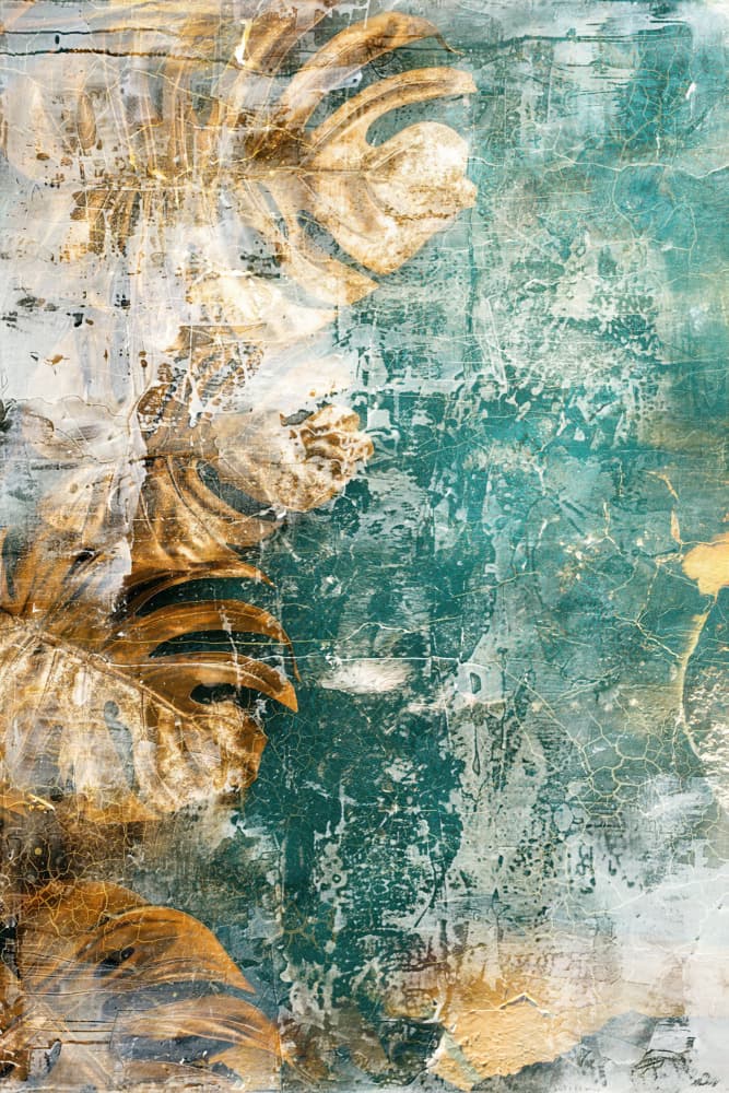Golden Tropical Patina by Rafal Kulik — canvas wall art