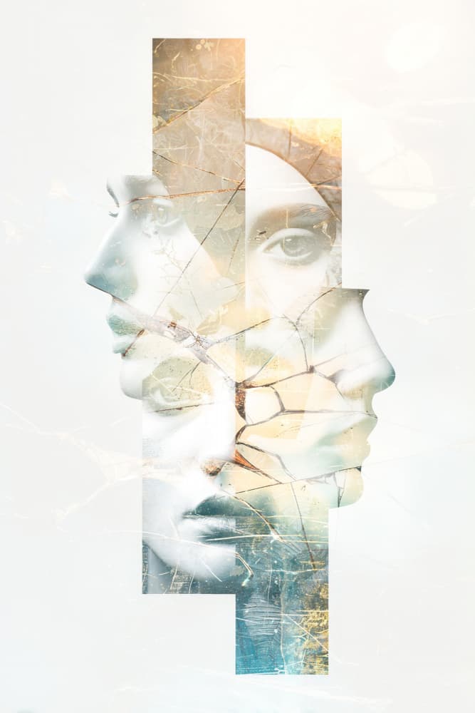 Fragmented Classical Faces by Rafal Kulik — canvas wall art