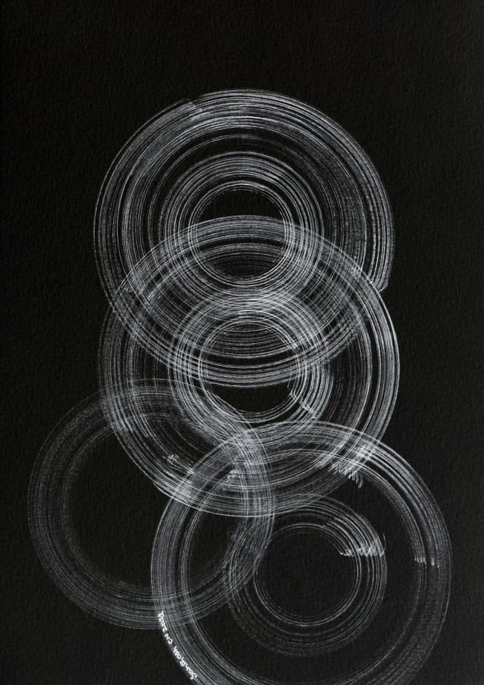 Abstract Concentric Circles by Santhosh ch — canvas wall art