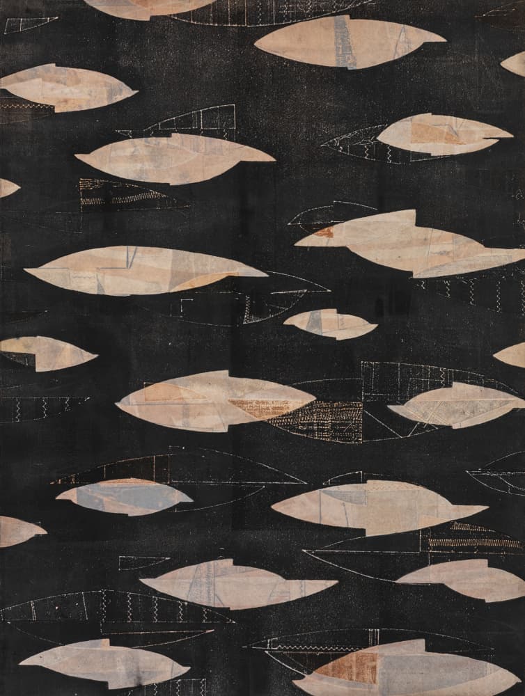 Midnight Fish Flow by Susan Smereka — canvas wall art