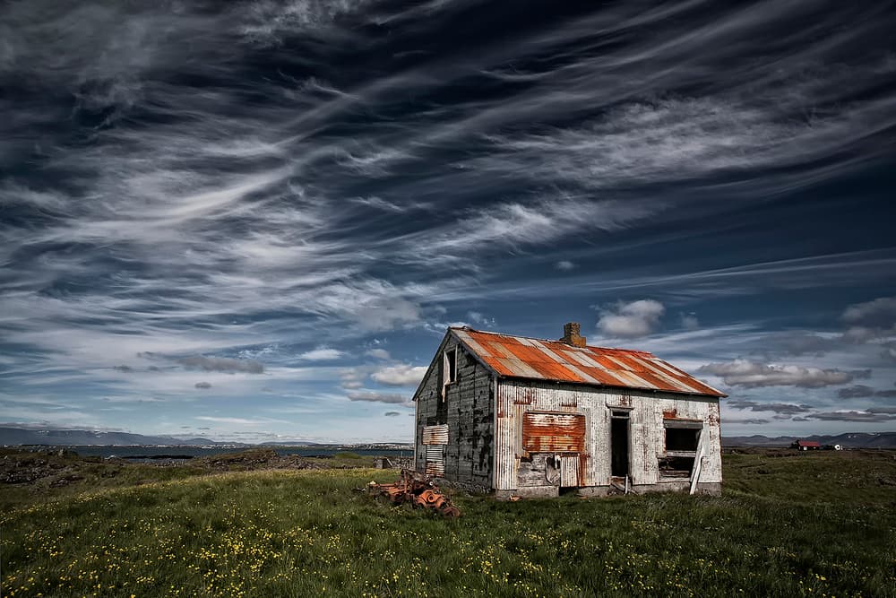 Lonely House Dramatic Sky by Þorsteinn H. Ingibergsson — canvas wall art