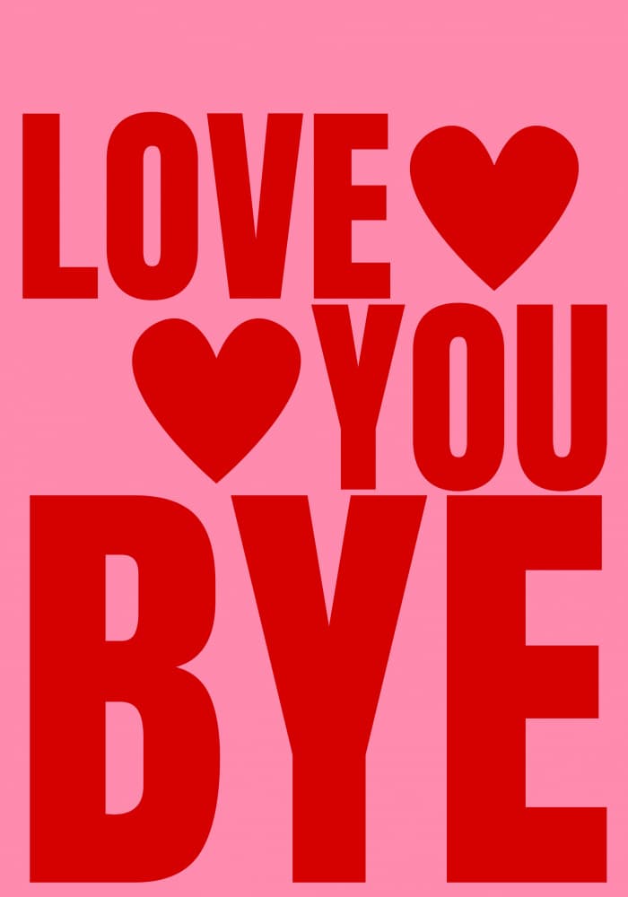 Love You Bye Hearts by Athene Fritsch — canvas wall art