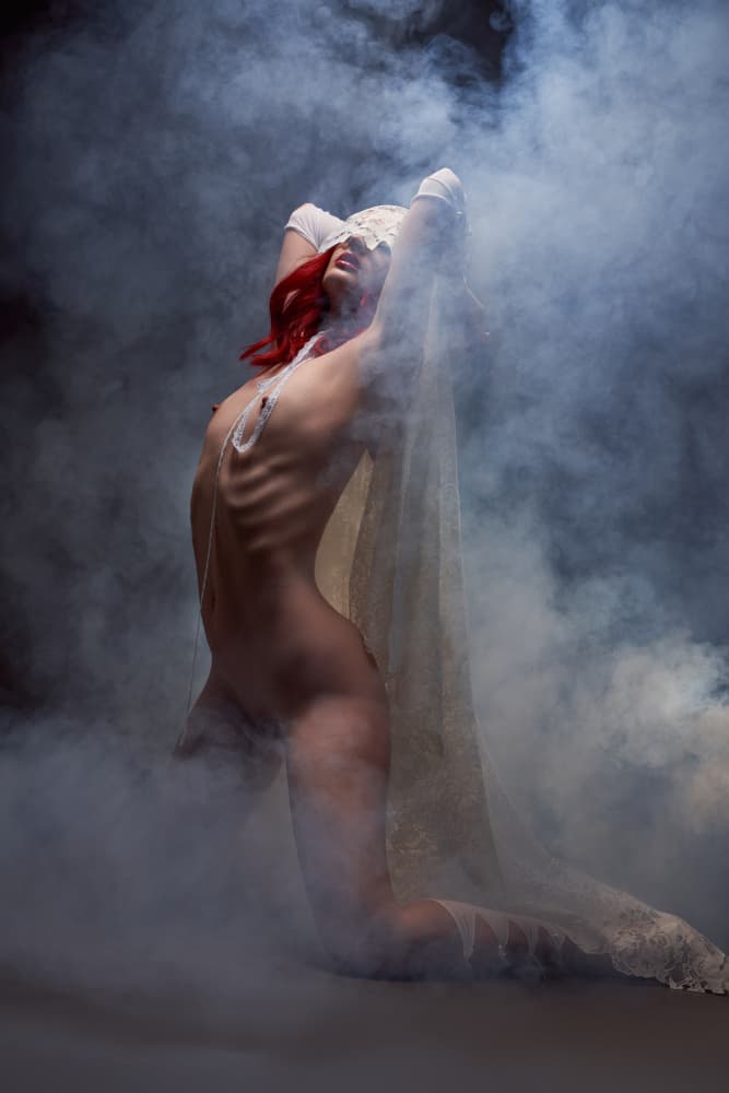 Sensual Veiled Woman by Andrey Guryanov — canvas wall art