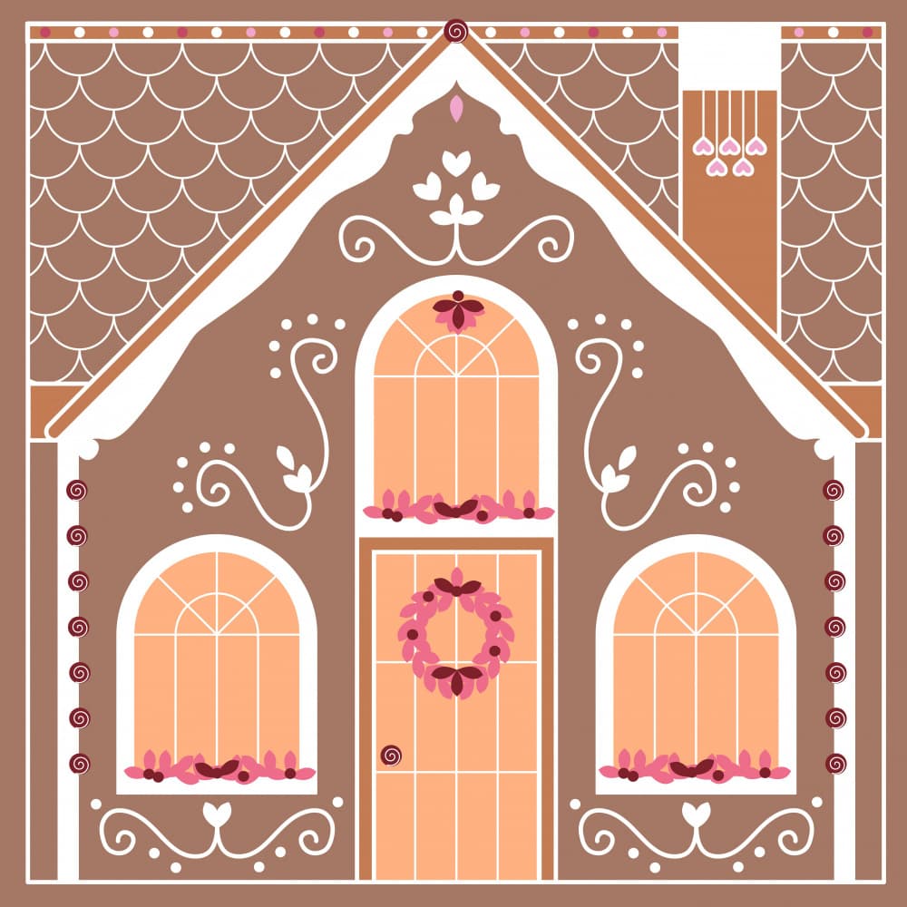 Charming Gingerbread House by Rosana Laiz Blursbyai — canvas wall art