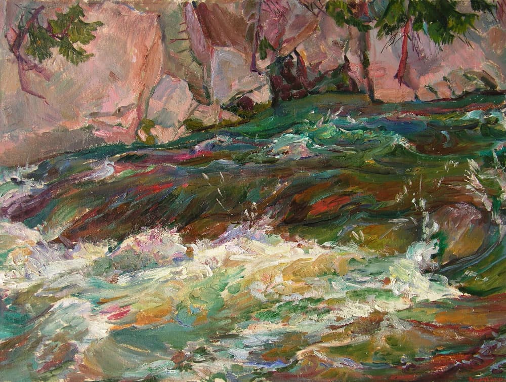 Vibrant River Rapids by Andrii Kutsachenko — canvas wall art