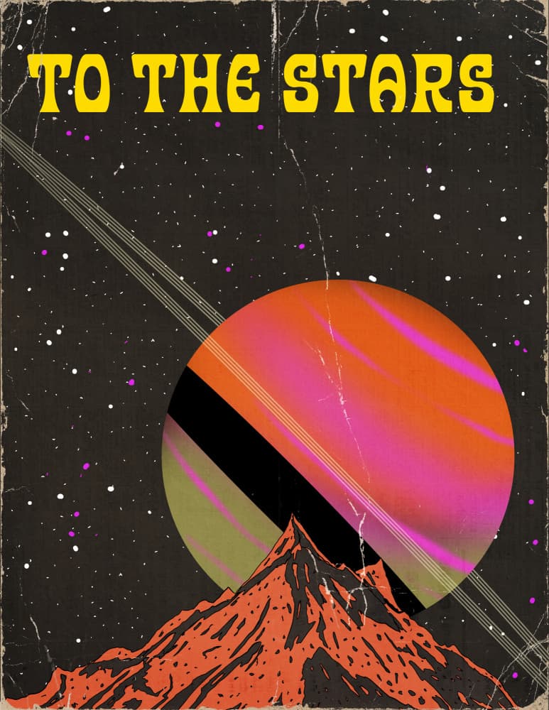 Cosmic Mountain Journey by Nicholas — canvas wall art