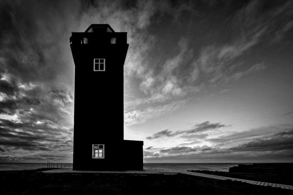 Moody Black Lighthouse by Milan Uhrin AFIAP AZSF — canvas wall art