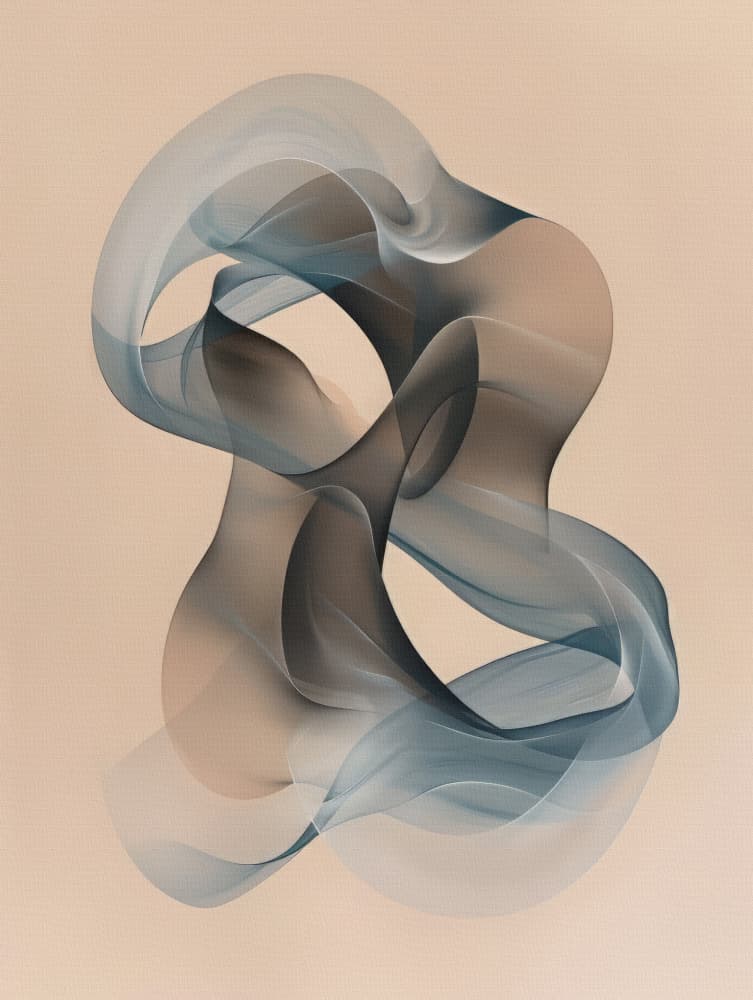 Soft Ethereal Curves by Bilge Paksoylu — canvas wall art