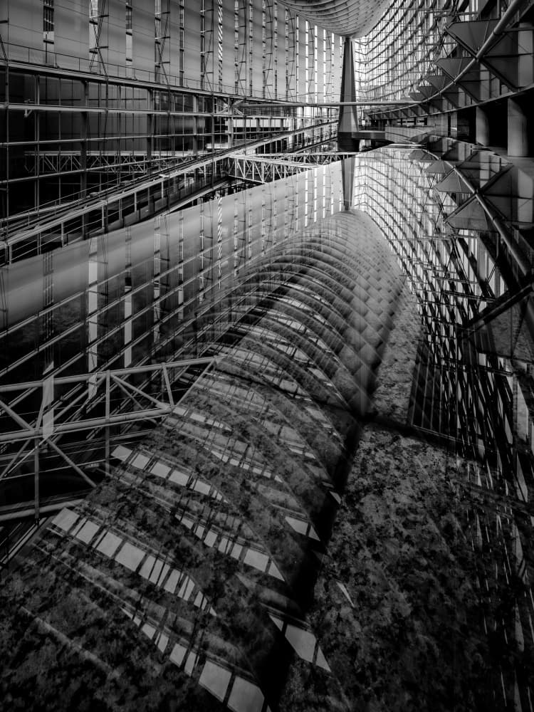Modern Architectural Reflections by Eiji Yamamoto — canvas wall art