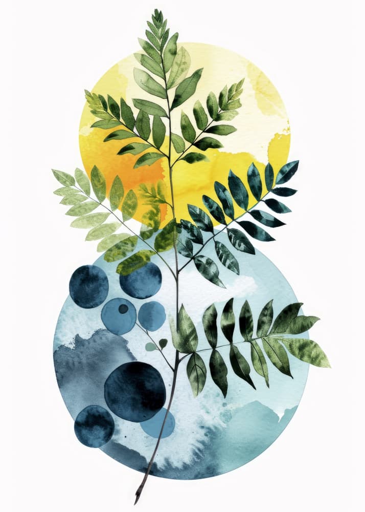 Botanical Circles by Justyna Jaszke — canvas wall art