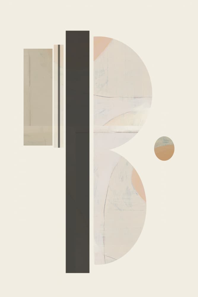 Soft Geometric Balance by cartissi — canvas wall art