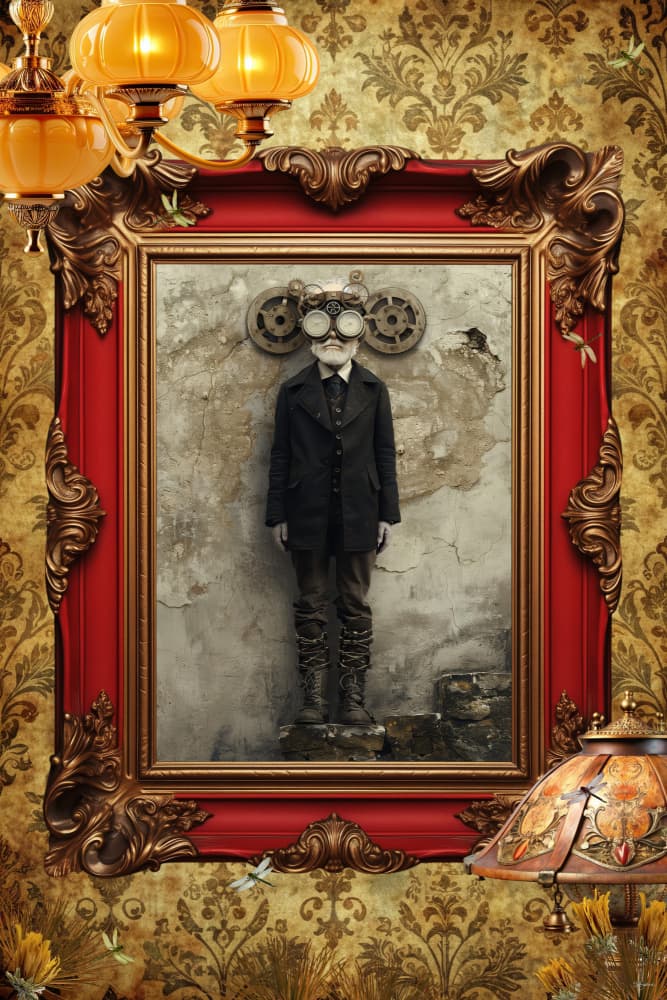 Steampunk Goggles Boy by Sue Skellern — canvas wall art