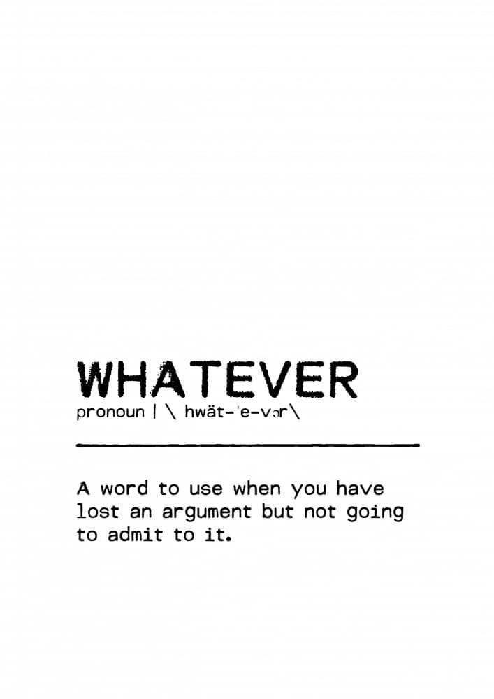 Funny Whatever Definition by Orara Studio — canvas wall art