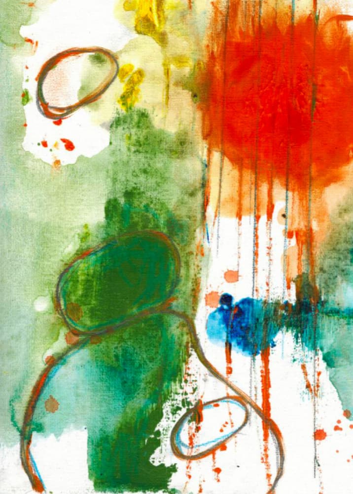 Vibrant Abstract Flow by Deb Chaney — canvas wall art
