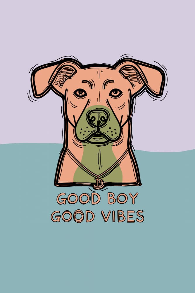 Good Boy Good Vibes by casa cartissi — canvas wall art