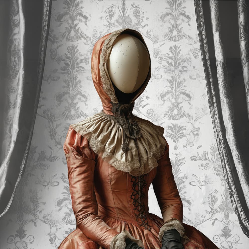 Hooded Victorian Mannequin by Sue Skellern — canvas wall art