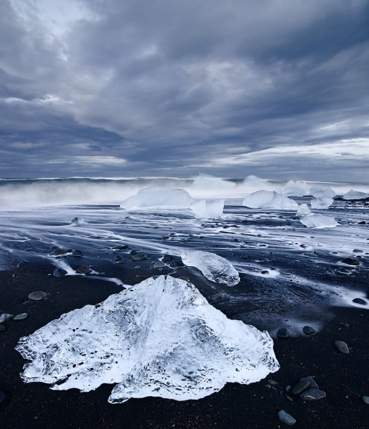 Diamond Ice Beach by Karsten Wrobel — canvas wall art