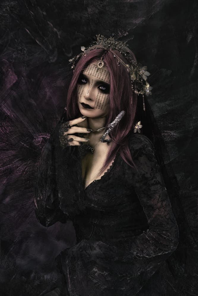 Mysterious Gothic Portrait by KOIKI — canvas wall art