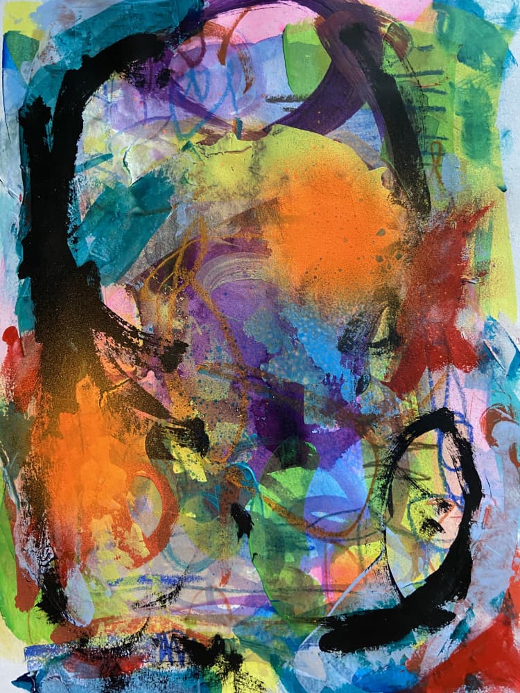 Vibrant Abstract Energy by Irene Chua — canvas wall art