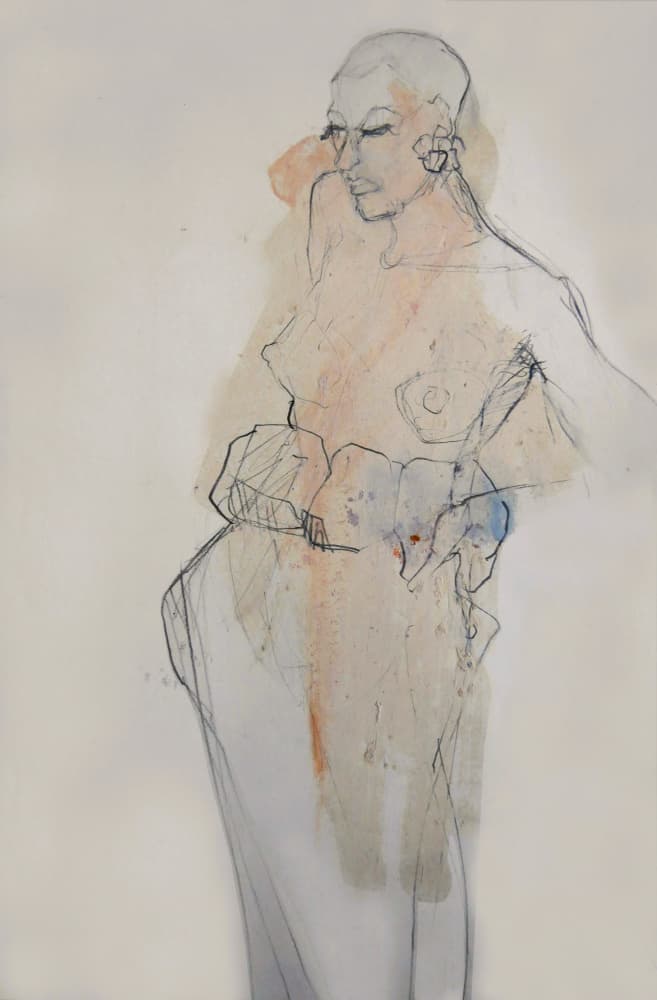 Serene Female Figure by Doris Schmitz — canvas wall art