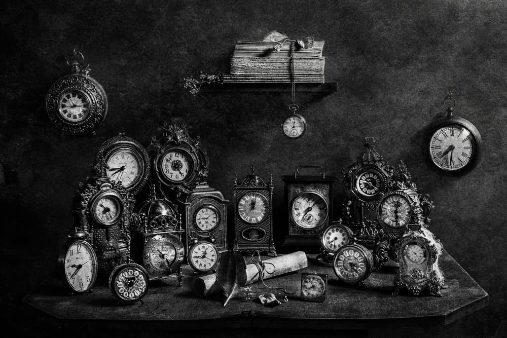 Antique Clocks Collection by Stephen Clough — canvas wall art