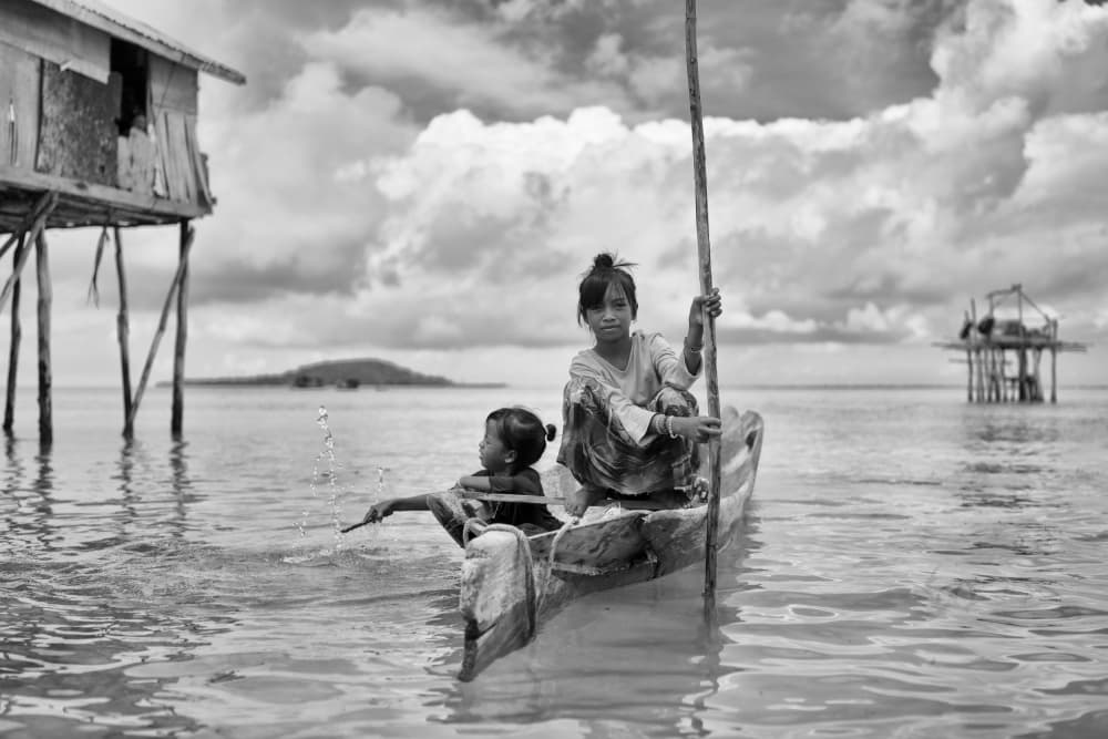 Coastal Village Childhood by Kieron Long — canvas wall art