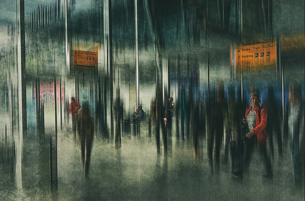 Abstract City Flow by Jan van der Linden — canvas wall art