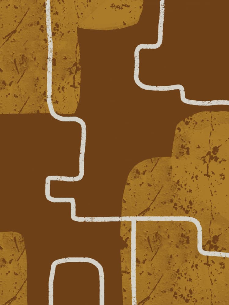 Earthy Abstract Lines by Yuli Saputra — canvas wall art