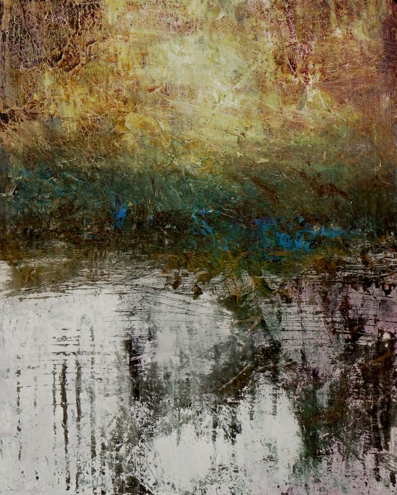 Abstract Forest Reflection by Ron Halfant — canvas wall art