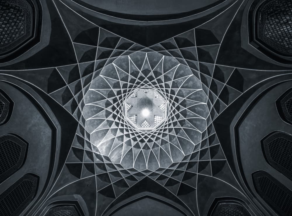 Intricate Geometric Ceiling by Irene Wu — canvas wall art