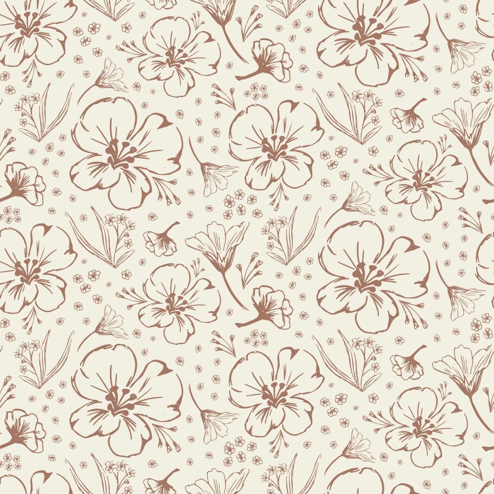 Sketched Floral Pattern by Aminah Eleonora — canvas wall art