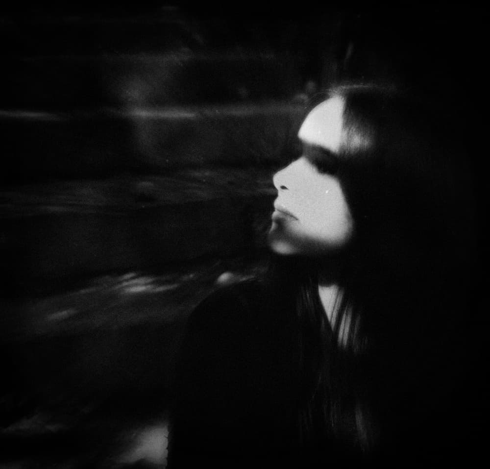 Mysterious Woman Profile by Milena Seita — canvas wall art