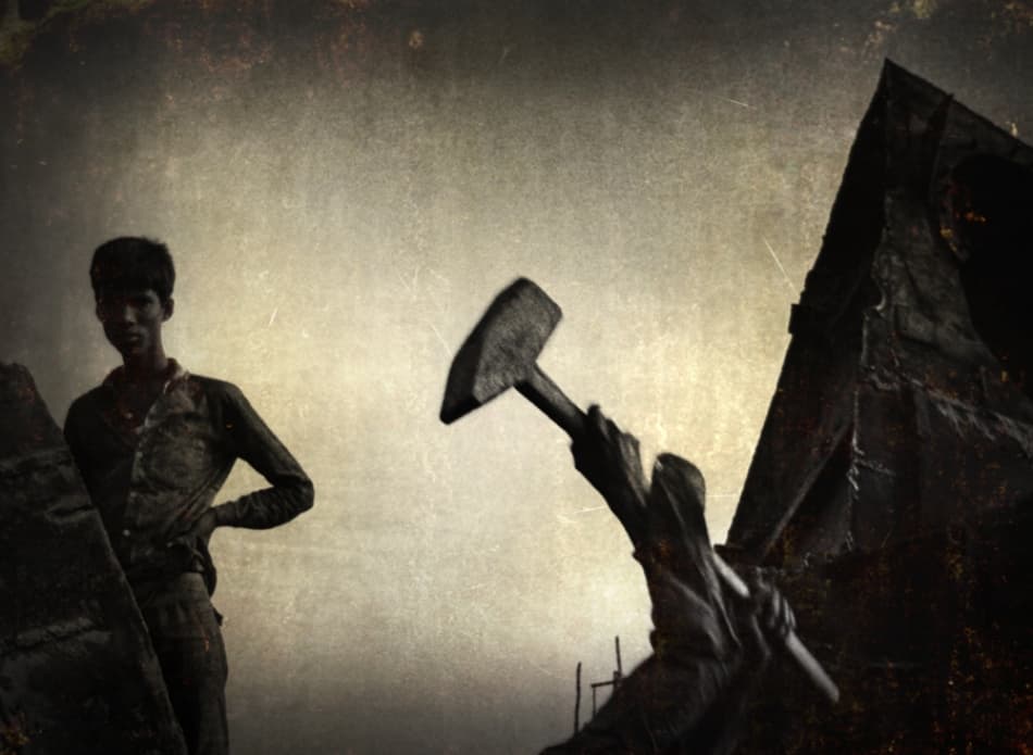 Gritty Urban Labor by Holger Droste — canvas wall art