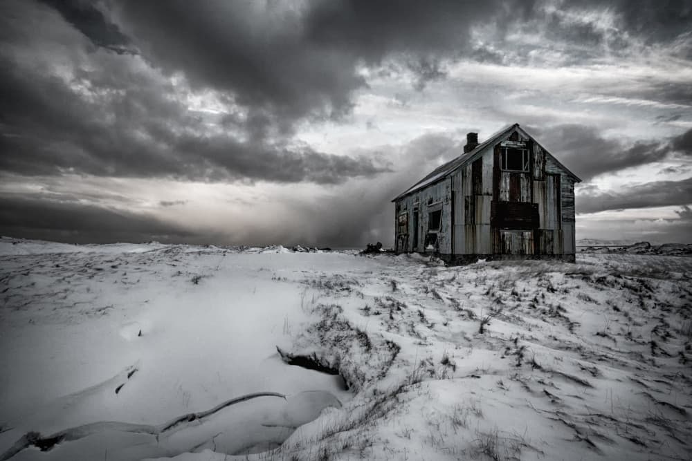 Old House Winter Storm by Þorsteinn H. Ingibergsson — canvas wall art