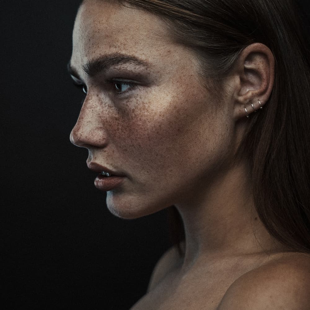 Serene Freckled Profile by Martin Krystynek MQEP — canvas wall art