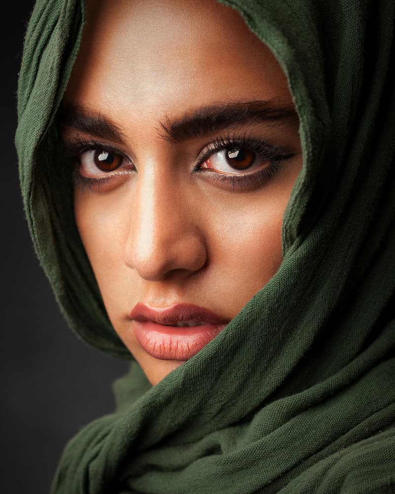 Mysterious Woman Portrait by Mehdi Mokhtari — canvas wall art
