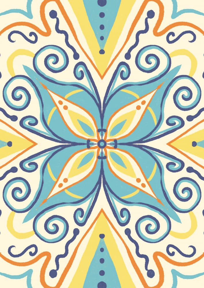 Vibrant Floral Mandala by Studio Dolci — canvas wall art