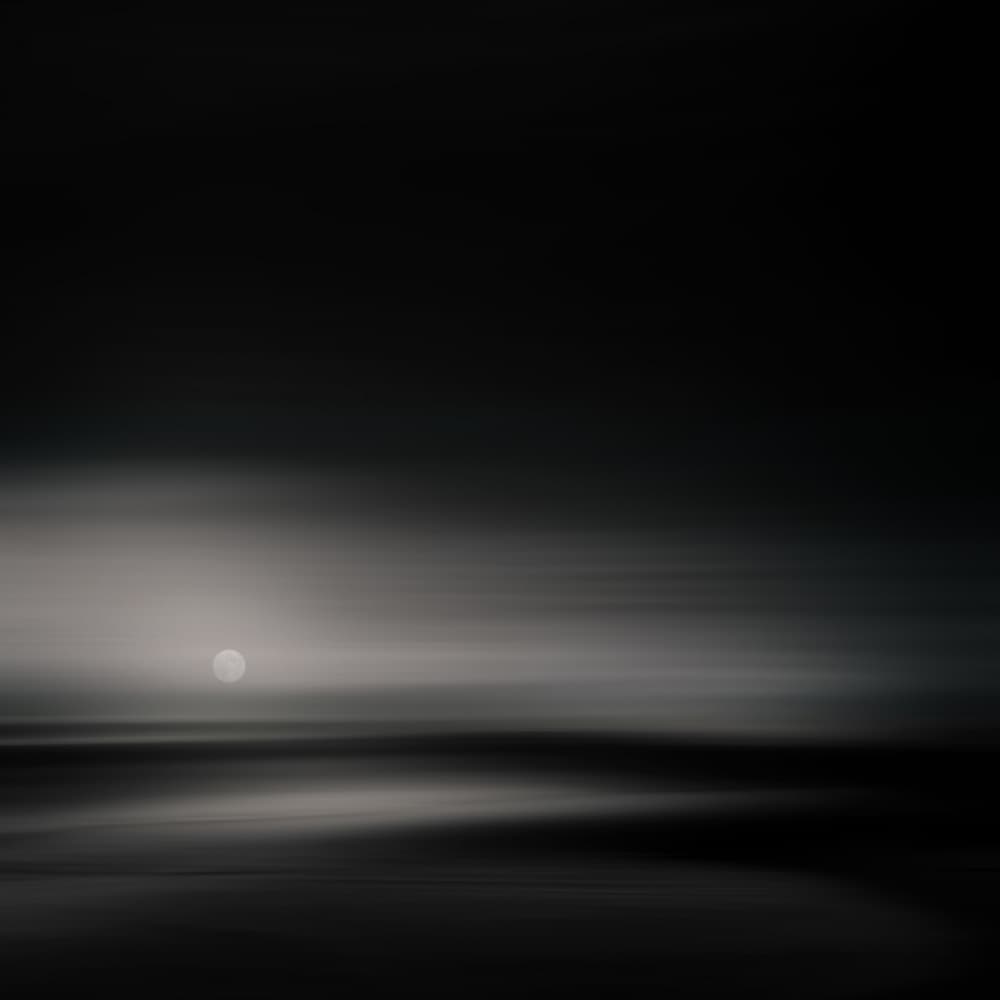 Abstract Moonlight Ocean by Lena Weisbek — canvas wall art