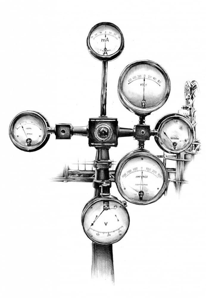 Industrial Gauge Mechanism by Kulik — canvas wall art