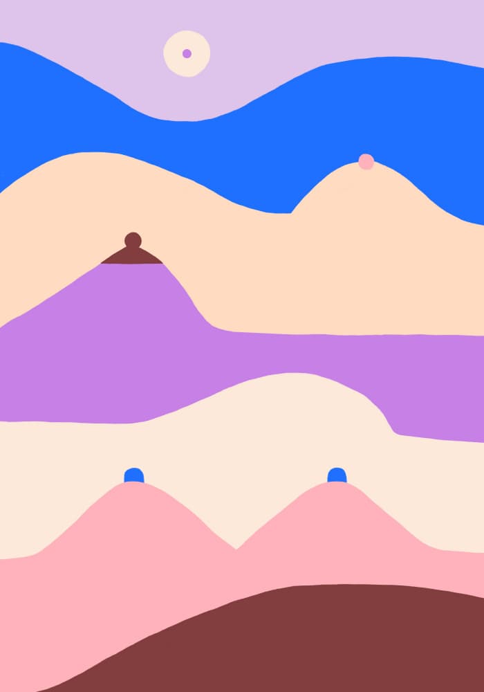 Abstract Feminine Landscape by Maren Gross — canvas wall art