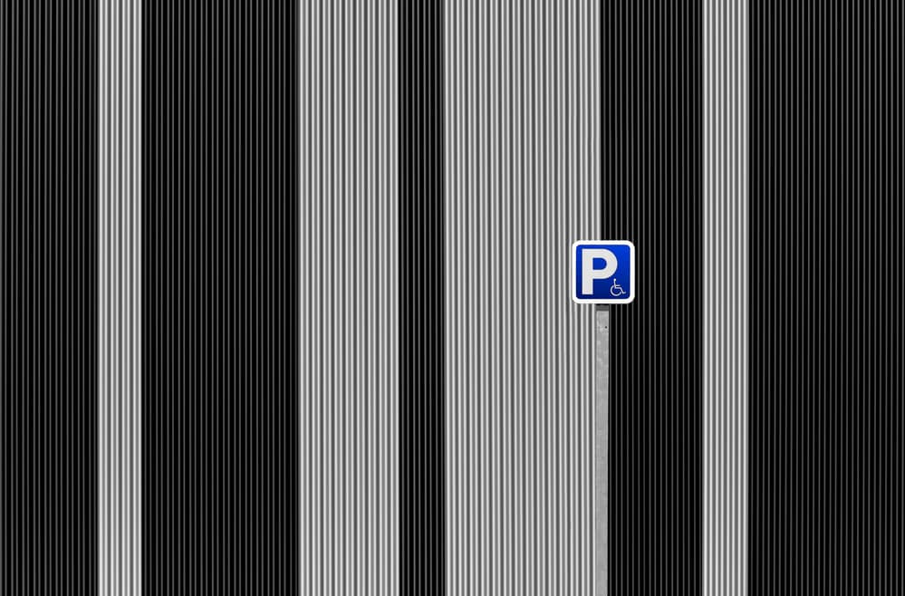 Minimalist Handicap Parking Sign by Alfonso Novillo — canvas wall art